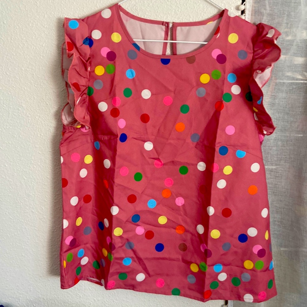 New without tags Confetti colorful blouse size M